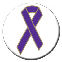 Purple Ribbon Button