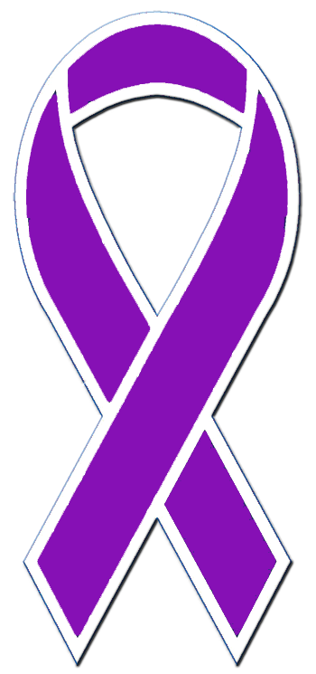 PURPLE RIBBON - Auto Magnet - LifeJackets Productions