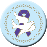 Dove Purple Ribbon - Button