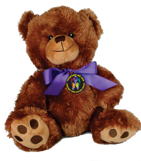 Prevent Teen Dating Abuse! - 10" Teddy Bear w/embroidered features