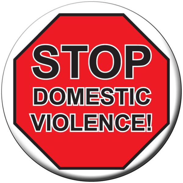 Stop Domestic Violence! - Button
