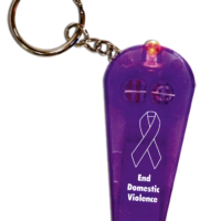 WHISTLE/LIGHT KEY-CHAIN-End Domestic Violence