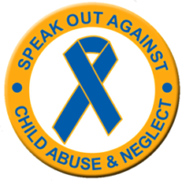 SPEAK OUT AGAINST CHILD ABUSE & NEGLECT Button