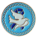 Dove Blue Ribbon - Lapel Pin