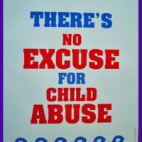 There's No Excuse For Child Abuse Blue Ribbons - Poster