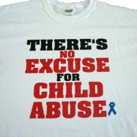 There's No Excuse For Child Abuse - 100% Cotton Tee-Shirt