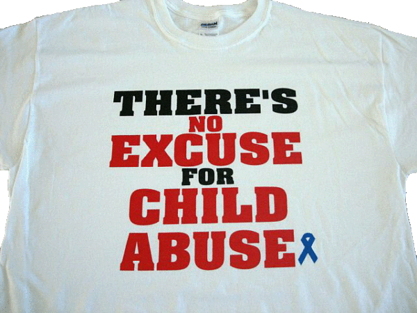 There's No Excuse For Child Abuse - 100% Cotton Tee-Shirt