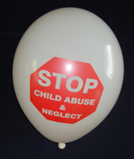 Stop Child Abuse & Neglect - Bag of 100 Balloons