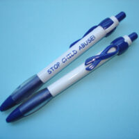 *STOP CHILD ABUSE! Blue Ribbon  Clip Pen