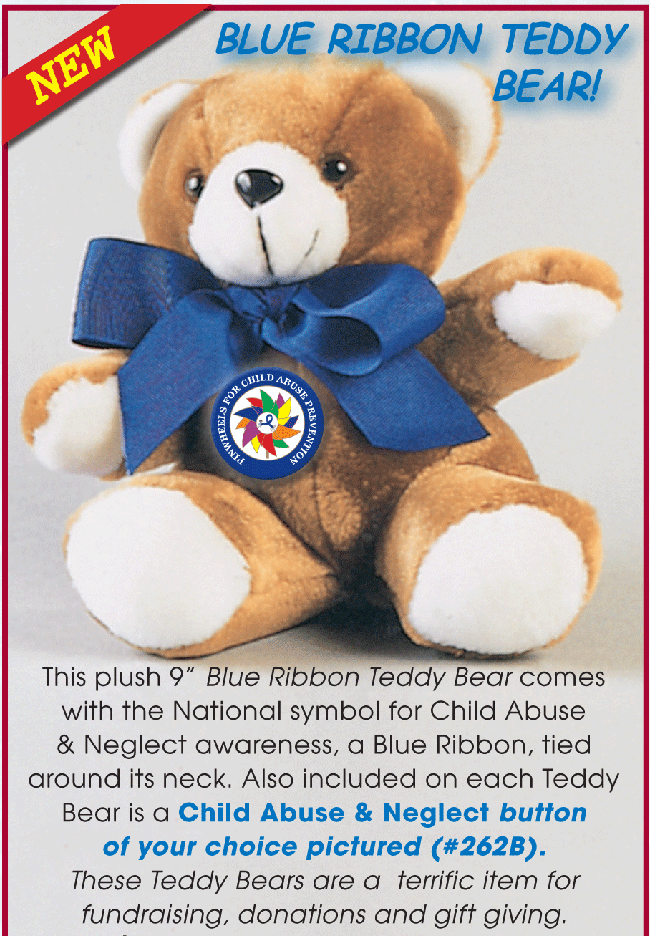 teddy bear with blue ribbon