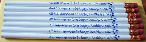 All kids deserve to be happy, healthy & safe! - Pinwheel Pencil