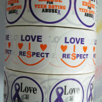 *STICKER SALE! - Three Rolls of Teen Dating Violence Stickers-Rolls of 1000