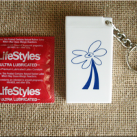 Daisy Theme-Condom Key Chain