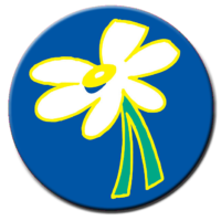 Daisy Theme Stickers - Roll of 1,000 stickers