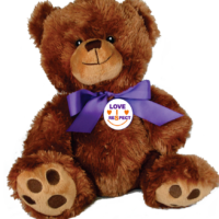 LOVE IS RESPECT - 10" Teddy Bear w/embroidered features