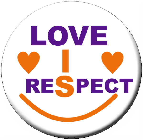 "LOVE IS RESPECT" -  Roll of 1,000 Stickers