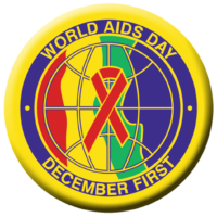 World AIDS Day December First - Button