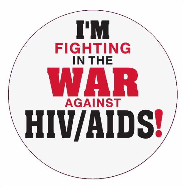 I'M FIGHTING IN THE WAR AGAINST HIV/AIDS! - Roll of 1000 Stickers