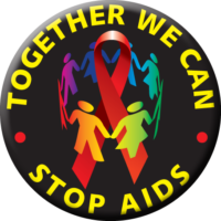 Together We Can Stop AIDS Button