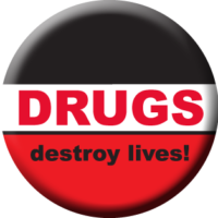 DRUGS Destroy Lives Stickers - Roll of 1,000