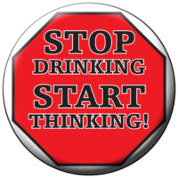 STOP DRINKING Stickers - Roll of 1,000