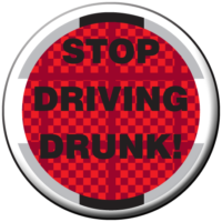 "STOP DRIVING DRUNK!"  Awareness Button