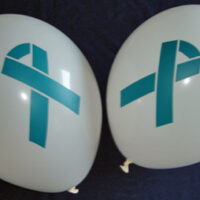 TEAL RIBBON - Bag of  100 Balloons