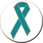 TEAL RIBBON - Buttons