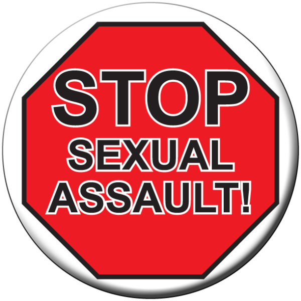 STOP SEXUAL ASSAULT!- Button