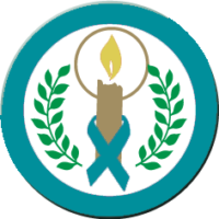 "CANDLE OF HOPE" Teal Ribbon Button