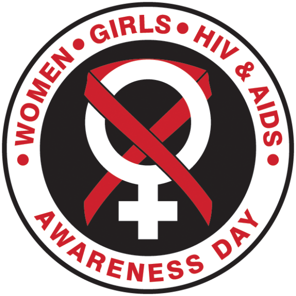 WOMEN, GIRLS HIV & AIDS - Roll of 1000 Stickers