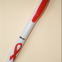 Red Ribbon GRIP Ballpoint Pen