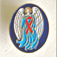 GUARDIAN ANGEL/Red Ribbon-Lapel Pin