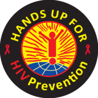 Hands up for HIV Prevention Button