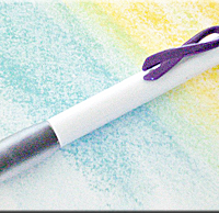 Purple Ribbon Clip - Pen