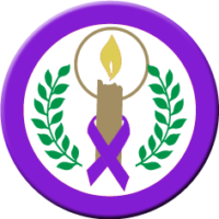 "CANDLE OF HOPE" Purple Ribbon - Buttons